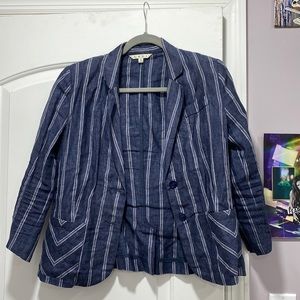 CAbi 100% linen nautical blazer